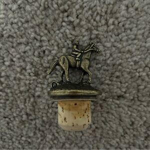 Blanton’s Bourbon Whiskey Cork Bottle Stopper w/Race Horse & Jockey Letter B